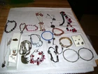 (RA) Lot #2 Vintage Costume Jewelry Lot Earrings Bracelets Necklace