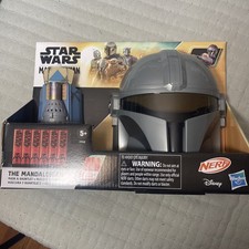 NERF Star Wars The Mandalorian Mask Gauntlet, Star Wars NERF Blaster Mask