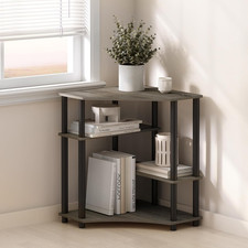 Turn-N-Tube Storage Shelves, 4-Tier Corner Shelf, Toolless Assembly Display Rack