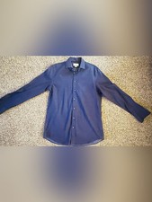 Charles Tyrwhitt Navy Blue Long Sleeve Dress Shirt