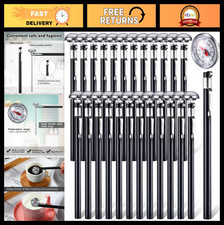 24 Pcs Stainless Steel Kitchen Thermometer Set - 5" Long Probe, Instant Read, 1"