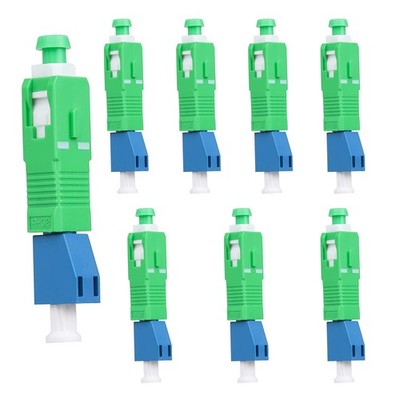 fyboptwu - 8 pc Single Mode SC/APC Male to LC/UPC Female Adapter 9/125um Hybrid