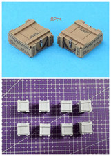 1/35 Scale Grenade Ammo Crates Resin Kit 8pcs Military Boxes Diorama Accessories