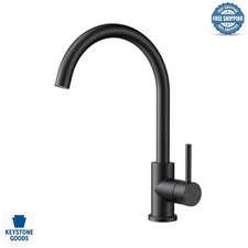 Matte Black Stainless Steel Kitchen Faucet - 360 Swivel, Single Handle, Mode...