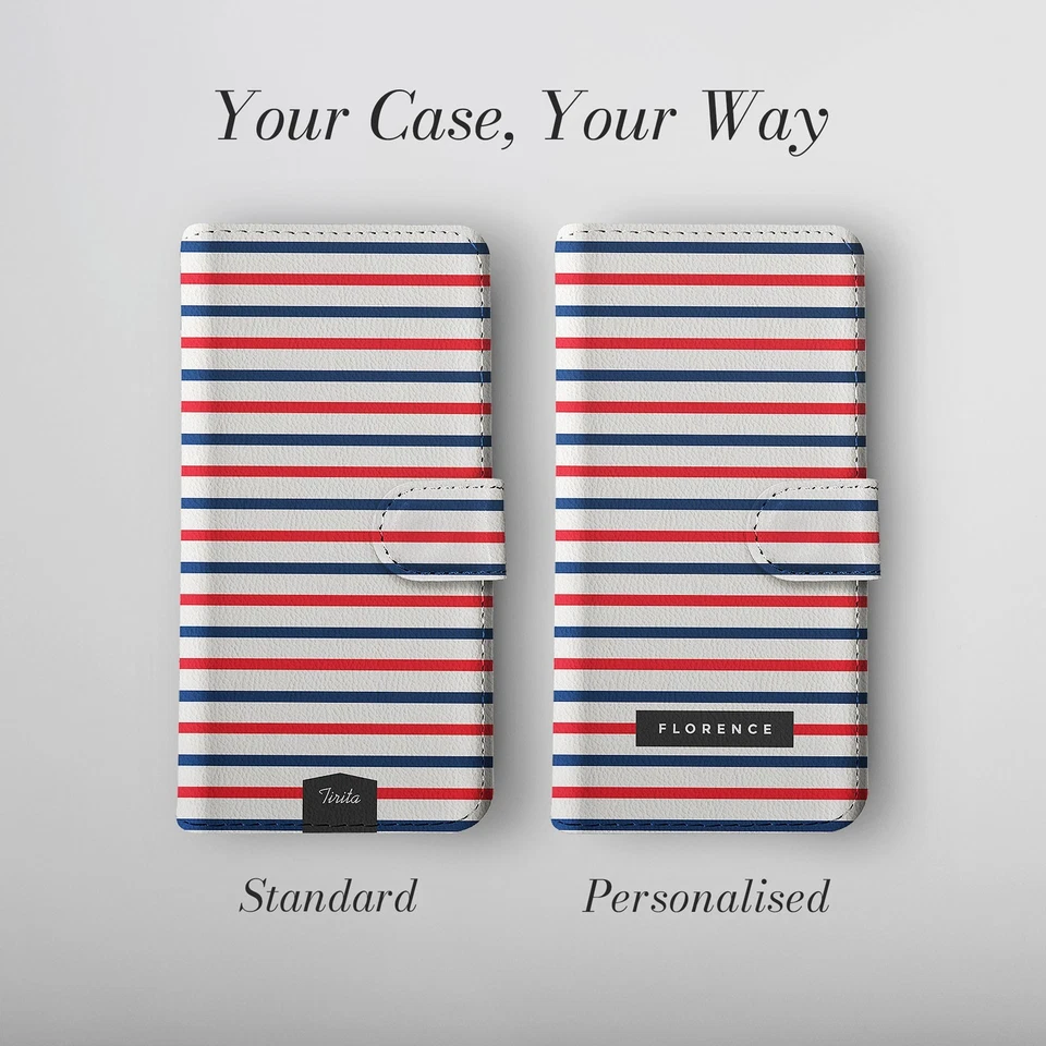 Personalised Wallet Phone Case for iPhone 16 16e 15 14 Pro Max Dot Stripe Shabby - Image 4 of 4