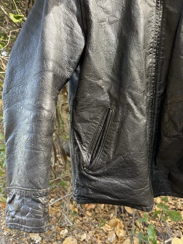 1950s Sears Hercules Leather Jacket Size 42 Styled and Made in California Talon image 6