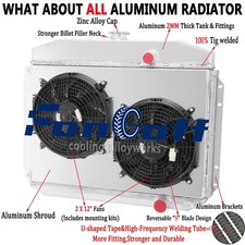 4rows Radiator Shroud Fan Fit 1961-1964 Ford F100 F250 F350 Pickup Truck 5.4l At