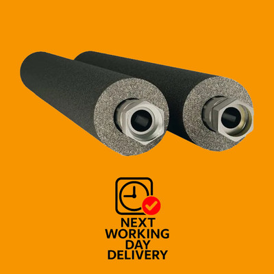 FHK WÄRMEPUMPE FLEXSCHLÄUCHE 1''-28mm x 500mm SCHWENKBARE ASCHE LUFTQUELLE (PAAR)