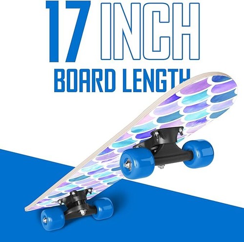 RudeBoyz 17 pollici mini cruiser in legno per principianti skateboard per bambini e bambini - Foto 54 di 61
