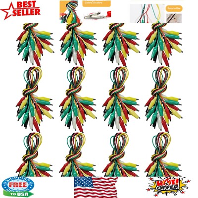 Insulated 120PCS Crocodile Clips - 1.3 Inch Metal Probes for Circuit Testing