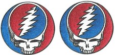 The Grateful Dead Steal Your Face 5-inch Patch Lot Embroidered Iron or Sew On