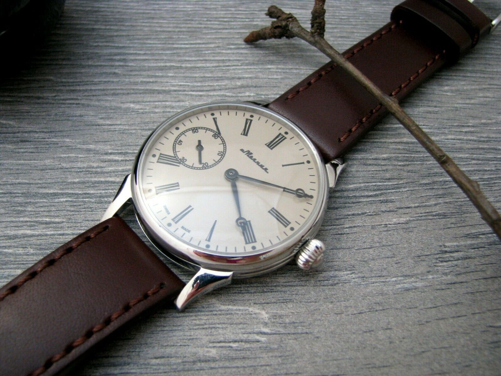 Cadran De Montre Molnija 3602/3603 En Porcelaine - 37.5mm - Neuf D'origine Soviétique