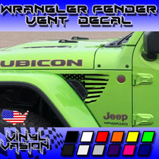 Distressed Flag Fender Vent Decals For Wrangler Rubicon Jl Jeep 2018 - 2026