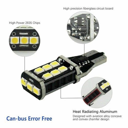 2X T15 W16W LED CANBUS Bremslicht 12V 2835 15SMD Rückfahrlicht DRL Lampe Birne - Picture 4 of 11
