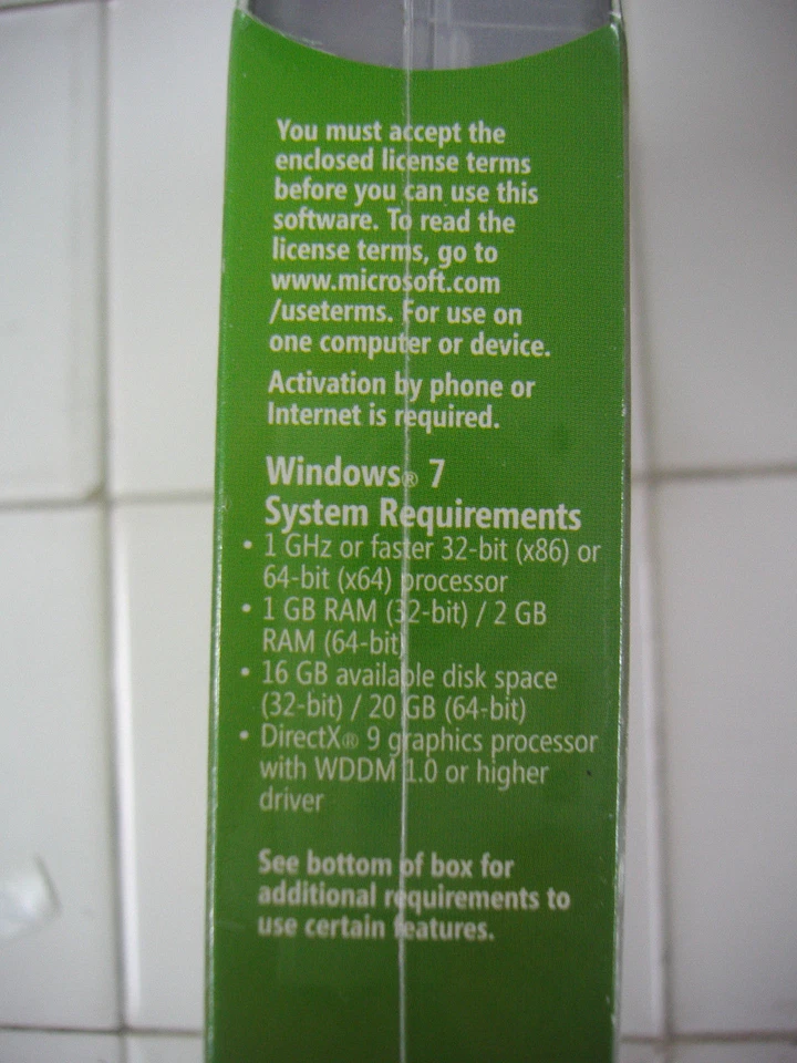 Microsoft Windows 7 Home Premium Full English 32 & 64 Bit DVDs =NEU VERSIEGELTE VERPACKUNG= - Bild 3 von 4