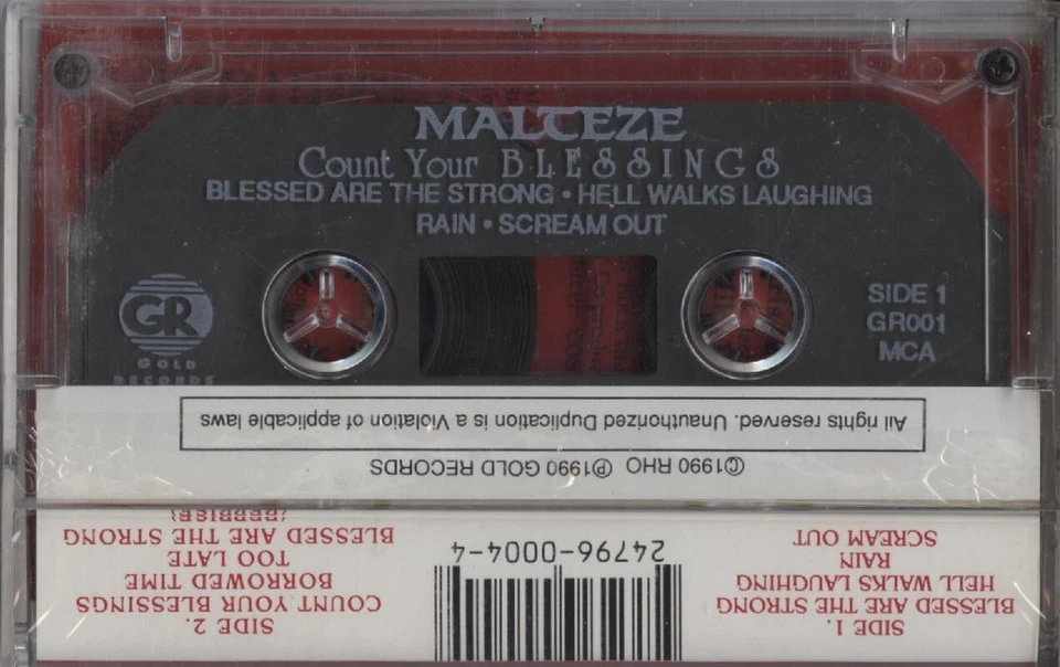 MALTEZE - Count Your Blessings 1990 Cassette Tape (Gold Records GR001MCA) NEW - Image 2 of 2