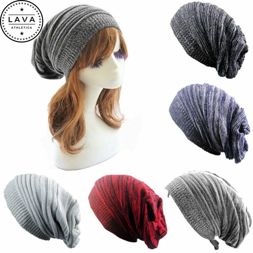 New Women Mens Unisex Oversized Slouch Baggy Hat Cap Knit Beanie 