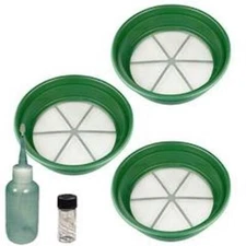 3pc CLASSIFIER SIFTING PAN SET FOR GOLD PANNING YOUR CHOICE Free Sniffer & Vial