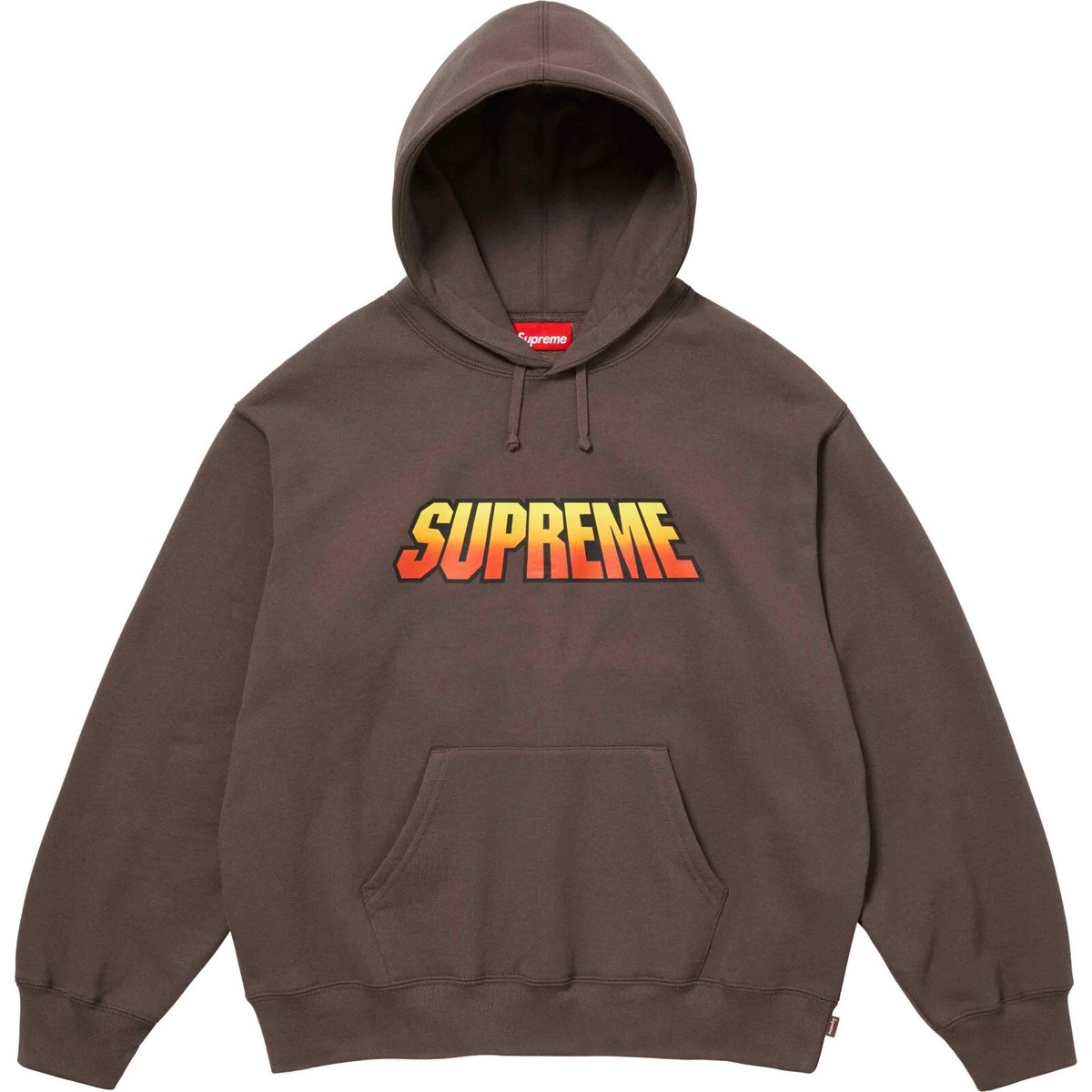 Supreme SS24 Gradient Hooded Sweatshirt Brown Size Medium