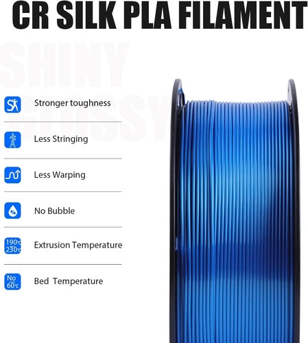 Creality Silk PLA Filament 1,75mm Filament für 3D Drucker mehrfarbig 1kg/Rolle - Bild 38 von 68