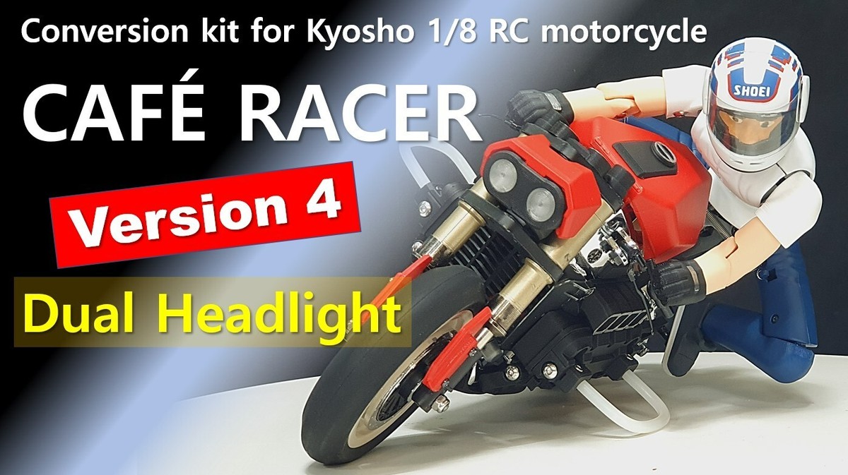 Cafe racer conversion kit [Ver04] for Kyosho 1/8 RC bike HOR
