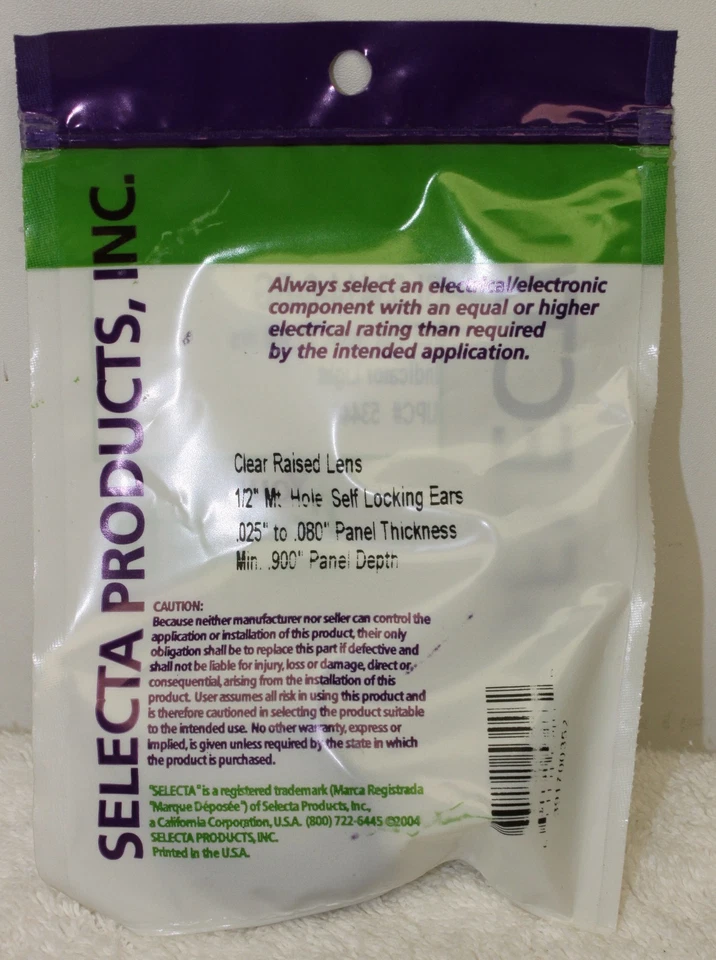 Selecta Products SL53414-6-BG 125 Volt Neon Indicator Light **Factory Sealed** - Image 3 of 4