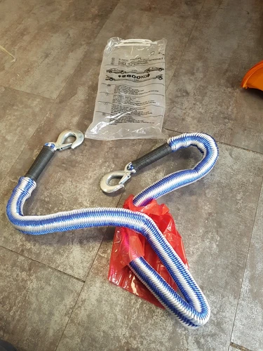 CAVO DA RIMORCHIO GANCIO CORDA fino A 4MT FUNE FORZA TRAINO AUTO 2800KG NYLON 