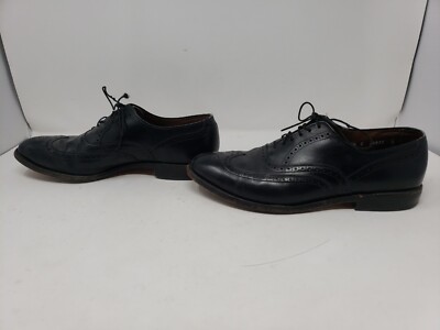 Allen Edmonds Chester Black Wingtip Lace Up Leather Dress  display picture 3