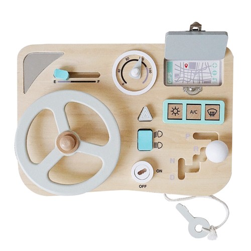 Fake Car Driving Toys Steering Wheel Puzzle Turn and Learn Driver Kids