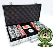 MRC POKER 300PCS 14G HIGH ROLLER POKER CHIPS SET WITH ALUM CASE