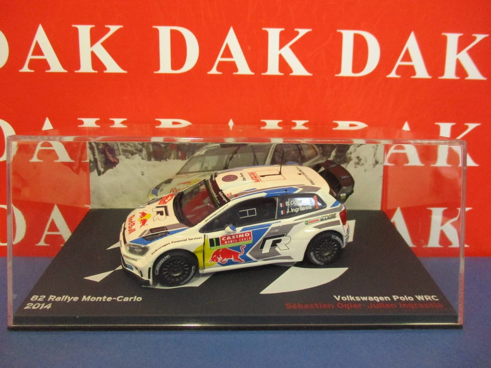 Die cast 1/43 Modellino Auto Volkswagen Polo R WRC Rally Monte Carlo 2014 Ogier - Immagine 4 di 4