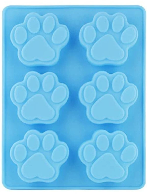 Dog Homemade Treat Mold, Puppy Dog Paw Shaped, Reusable Silicone Molds Oven  Safe