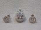 Bella Luce Cubic Zirconia Halo Pendant & Earrings Rhodium over Sterling JTV NWOT