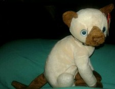 TY Beanie Baby - SIAM the Siamese Cat NEW Stuffed Animal Toy 2000