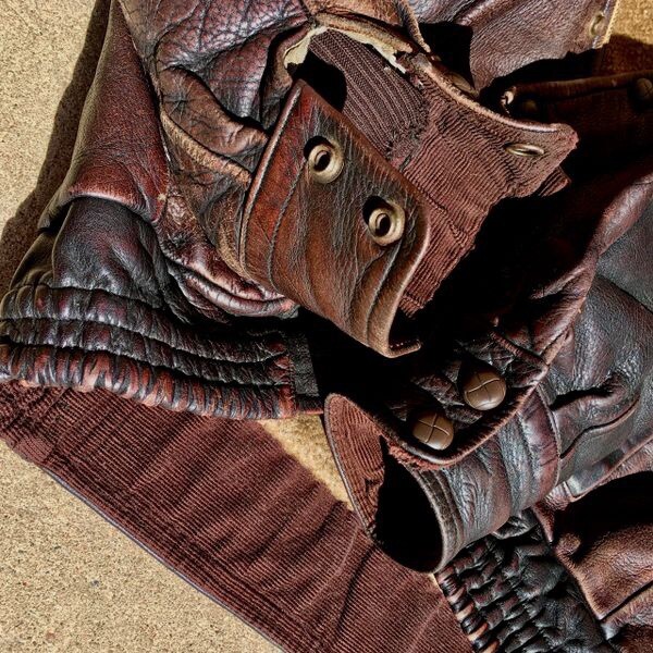 1940s Occupied Japan Leather Bomber Jacket Flight Jacket