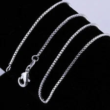 Elegant Fashion 925 Sterling Silver Lobster Clasp Chain 24" For Pendant Necklace