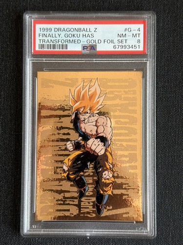 Dragon Ball Z 1999 Artbox Series 3 Gold G-4 Goku PSA 8 NM-MT - Picture 1 of 2