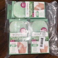 Spongeables Anti-Cellulite Body Wash in a Sponge, Fresh Aloe, 3 Count
