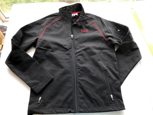 Mens Jacket FILA size MEDIUM black soft 