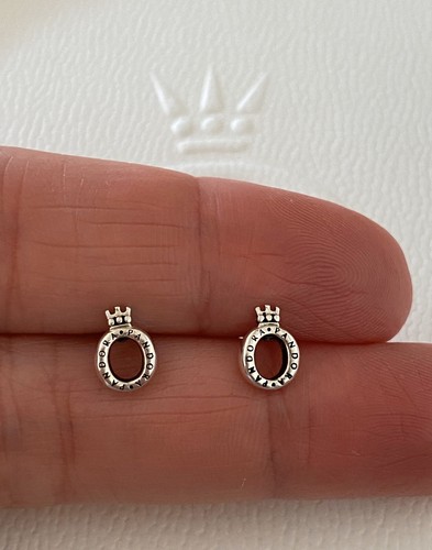 GENUINE PANDORA Polished Crown O Stud 