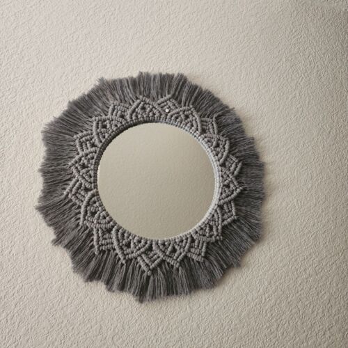 Macrame Mandala Mirrors, Handmade, Unique, Round, Sun, 10 Inch