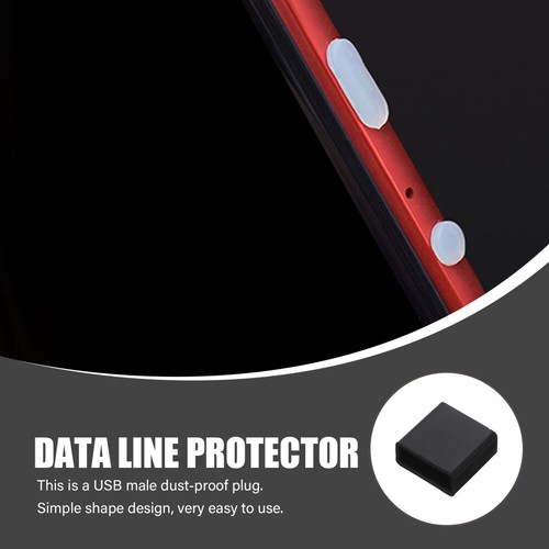 20 Pcs USB Male Dust Cover Plugs Silicone Protector for Data Lines - Afbeelding 8 van 12