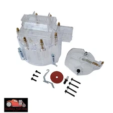 Chevy GM Clear HEI Large Distributor Cap Rotor Kit SBC BBC 305 327 350 396 454
