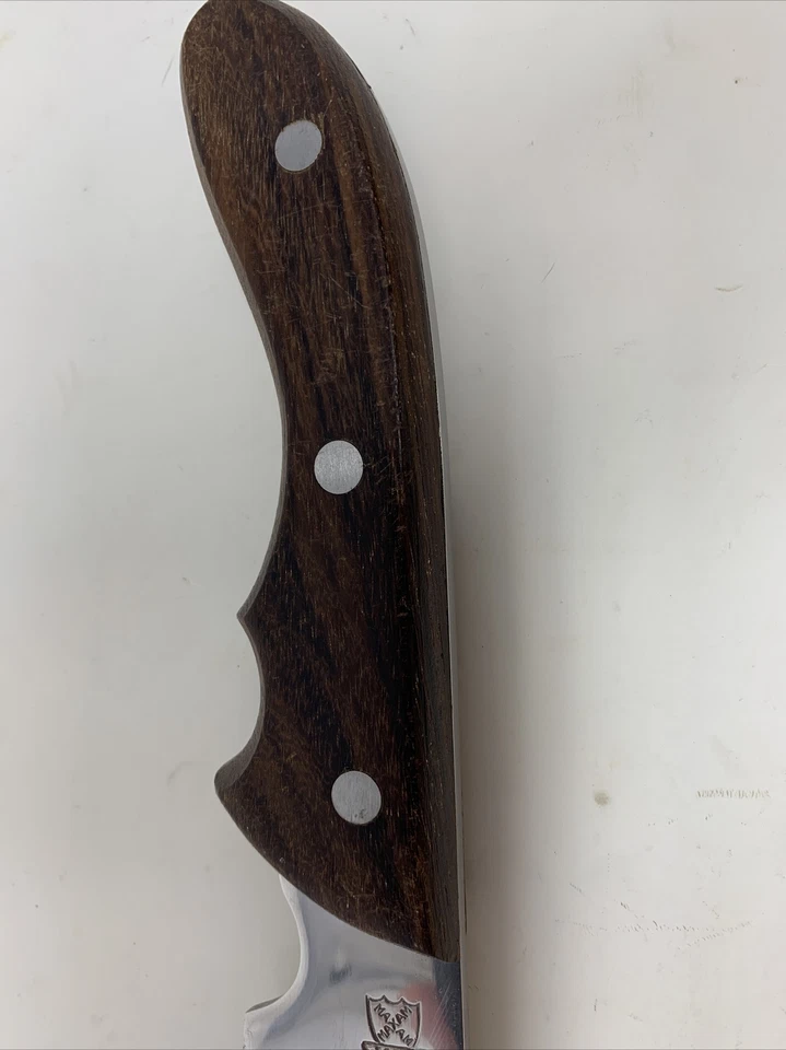 Cuchillo de hoja fija de acero inoxidable MaxamSteel MX1 Special 420 con mango de madera Japón Foto 4 de 4