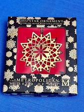 MMA 2012 Sterling Silver Gold Star Ornament Metropolitan Museum of Art w/Box