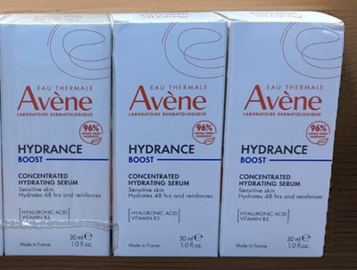 AVENE HYDRANCE BOOST CONCENTRATED HYDRATING SERUM 1 oz ea Exp: 04/2028. Lot of 3
