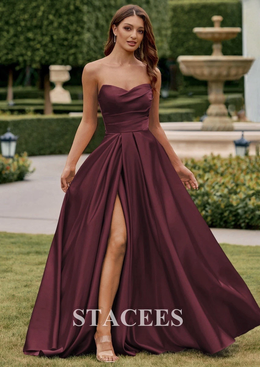 Satin Red A-Line Dresses for Women for sale | eBay Satin Red A-Line Dresses for Women for sale | eBay