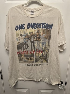  One Direction Where We Are Tour 2014 XL Heavy Cotton White T-Shirt