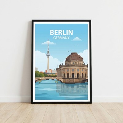 Berlin Deutschland Reise Poster Wandbild Kunstdruck gerahmt ungerahmt
