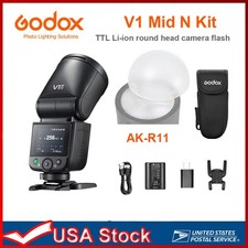 Godox V1 MID-N AK-R11 55W TTL Round Head Camera Flash with Diffuser For Nikon